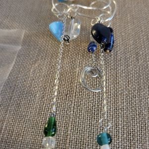 Wired wrapped moon/sun catcher